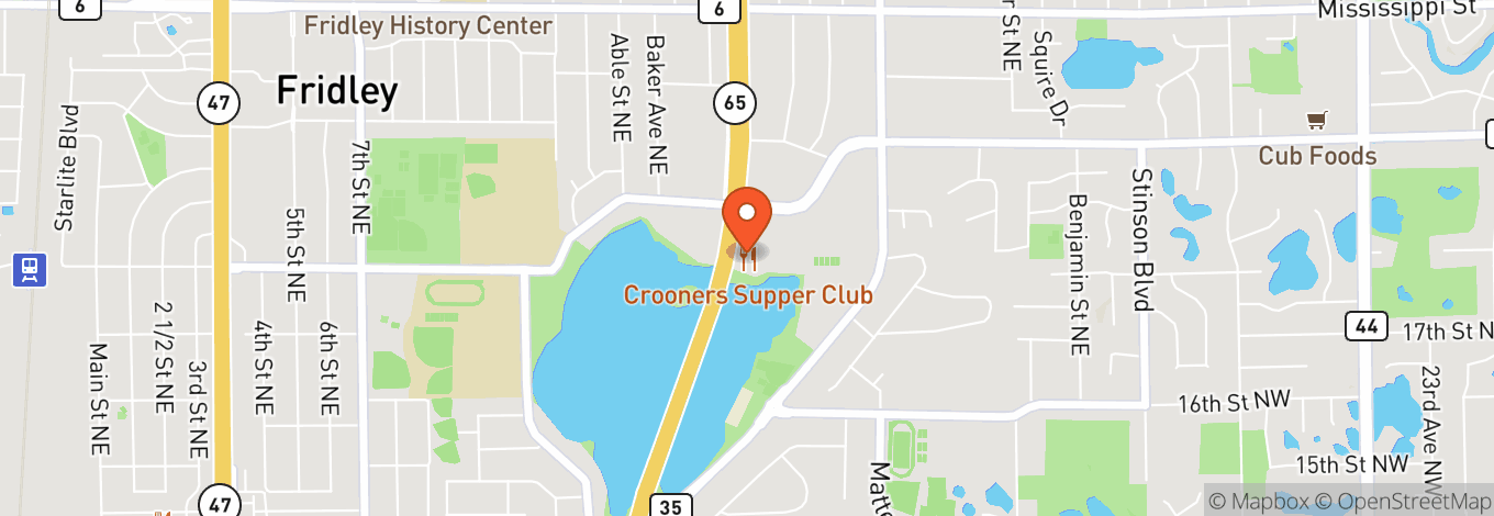 Map of Crooners Lounge And Supper Club