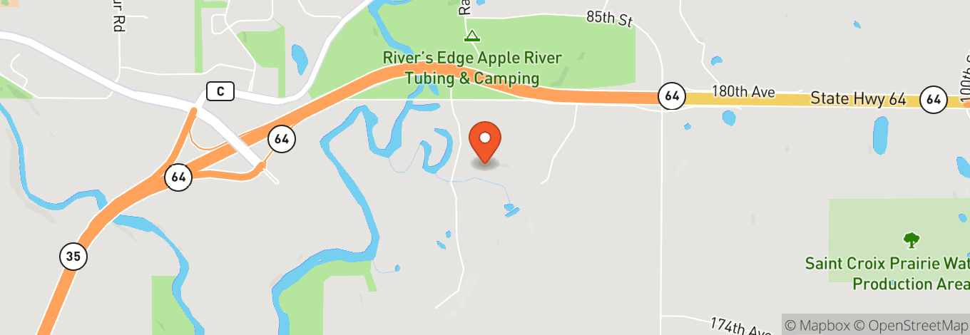 Map of River's Edge Apple River Tubing and Camping