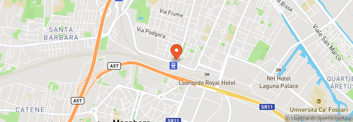 Map of Mestre, Venice