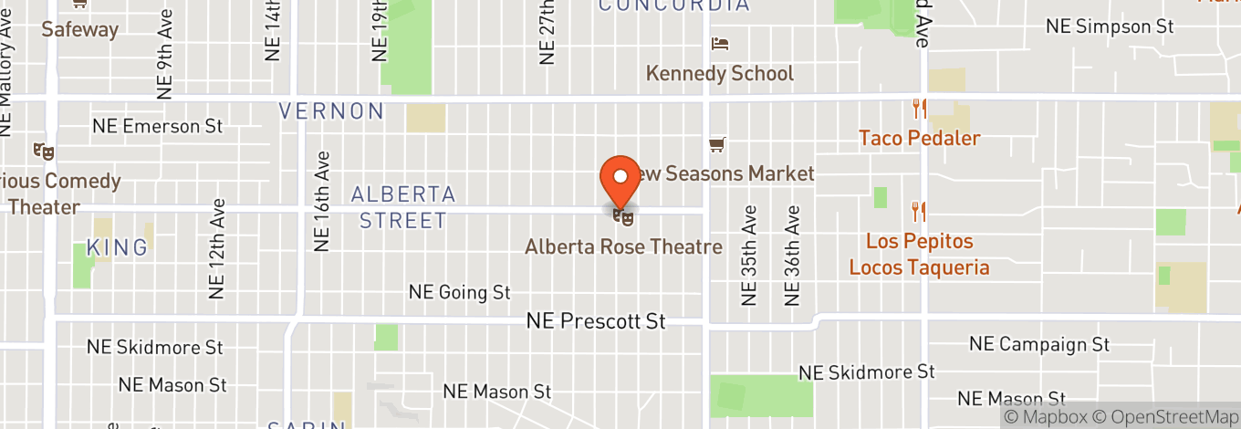 Map of Alberta Rose Theatre