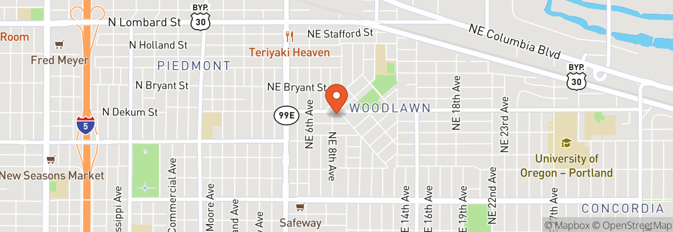 Map of Dekum Street Theater