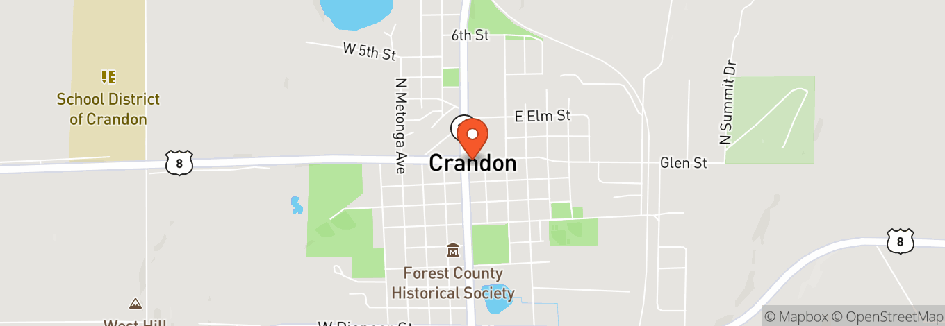 Map of Crandon International Off Road Raceway