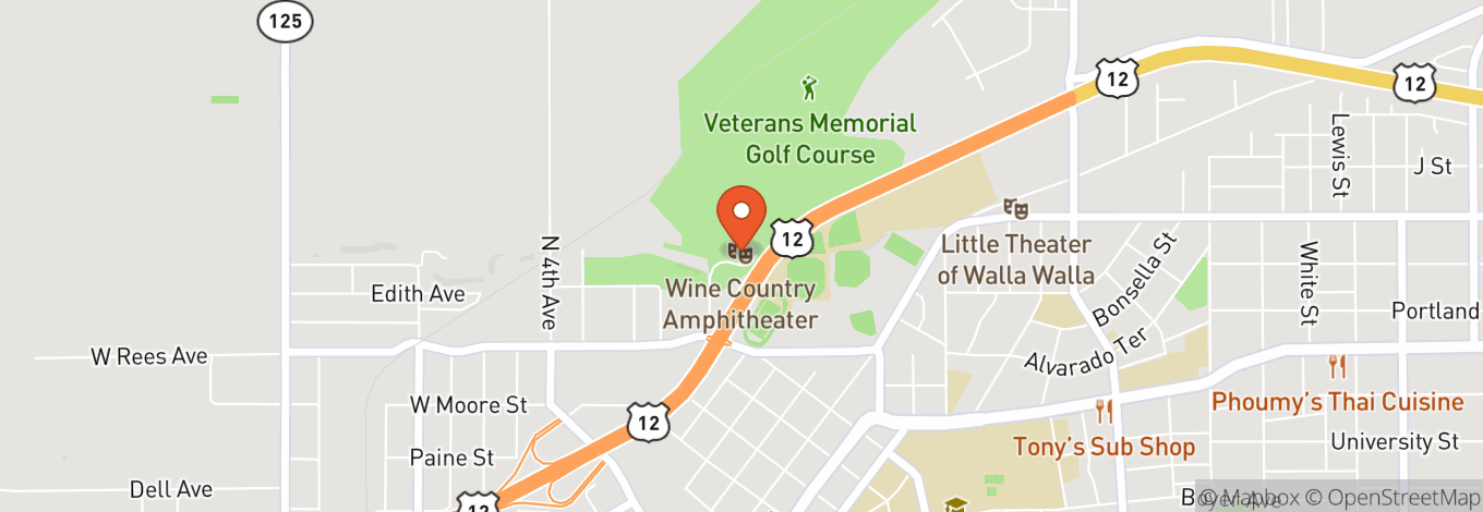 Map of Wine Country Amphitheater