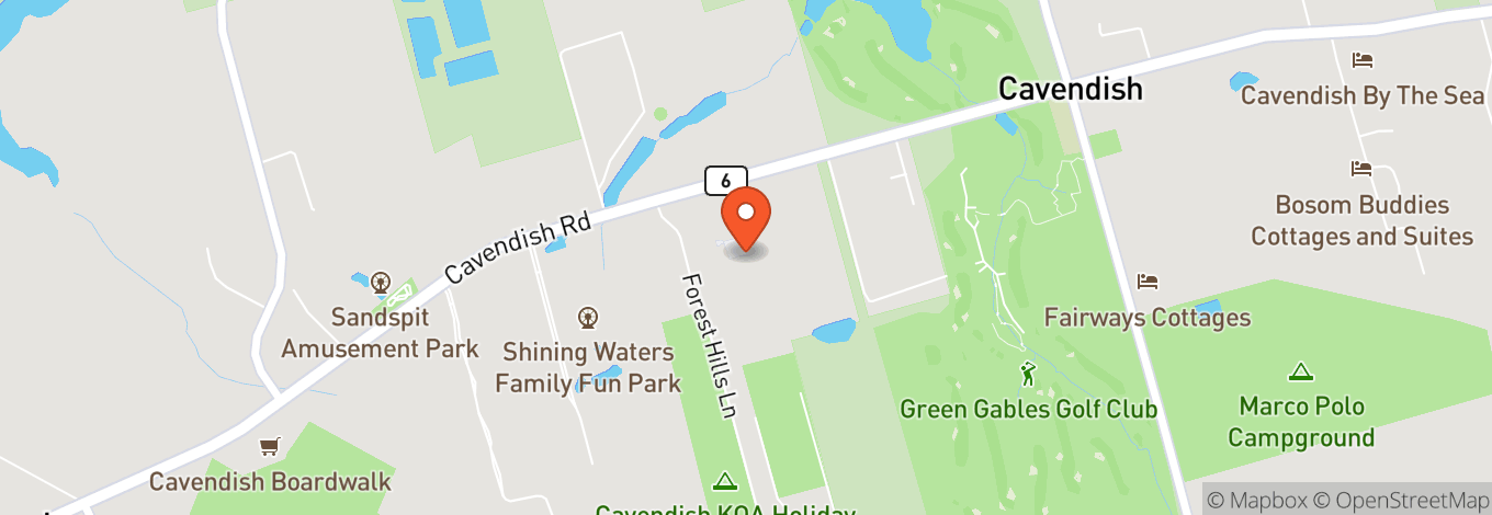 Map of Cavendish Beach Events Centre