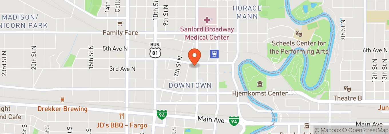 Map of Fargo Theatre