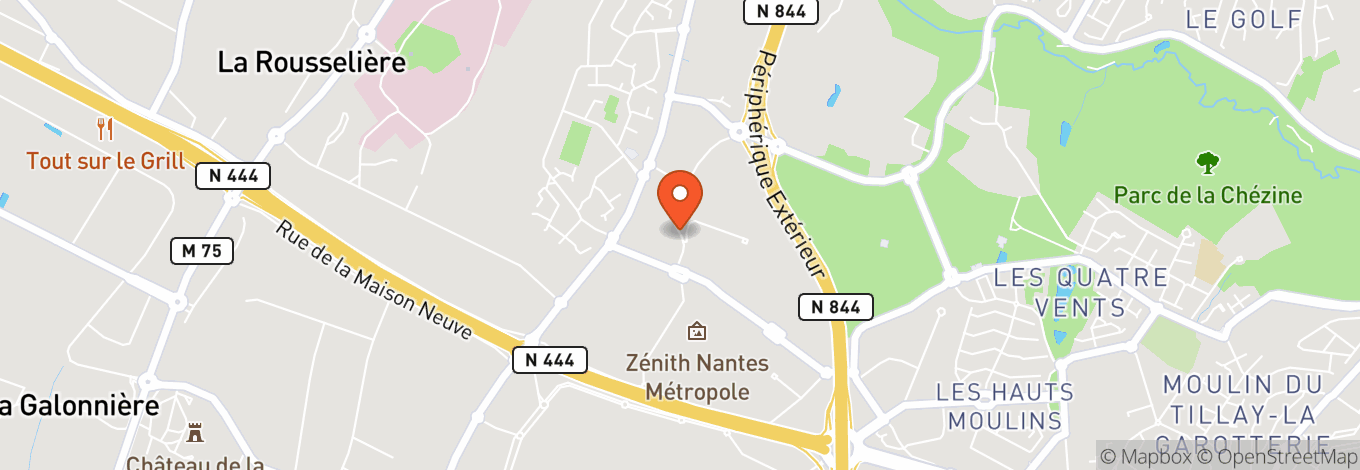 Map of Zenith Nantes Metropolis