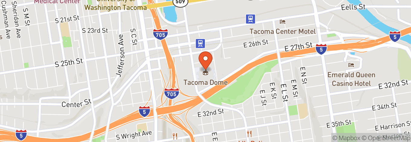 Map of Tacoma Dome