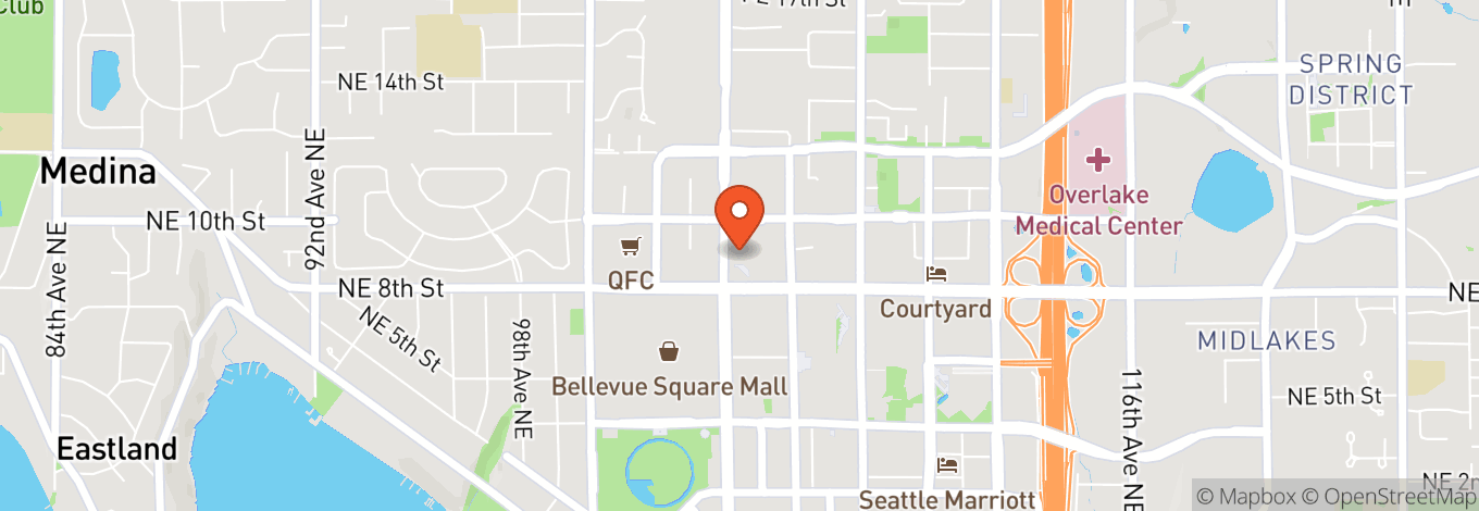Map of Hyatt Regency Bellevue On Seattle's Eastside