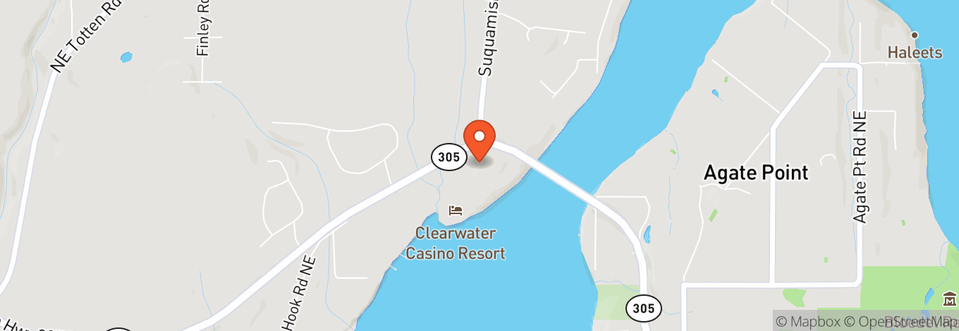 Map of Suquamish Clearwater Casino Event Center