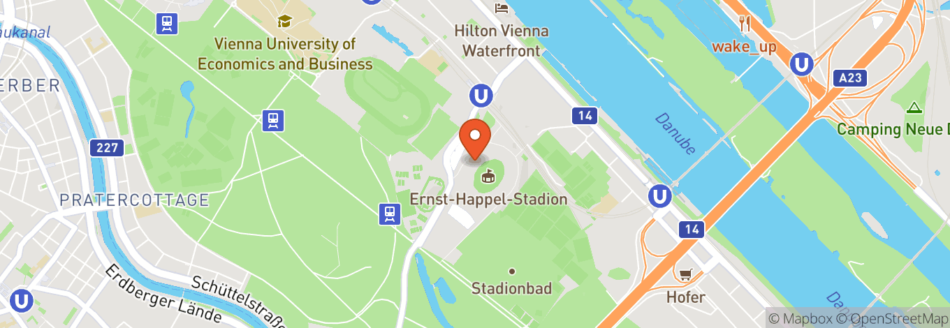 Map of Ernst Happel Stadium