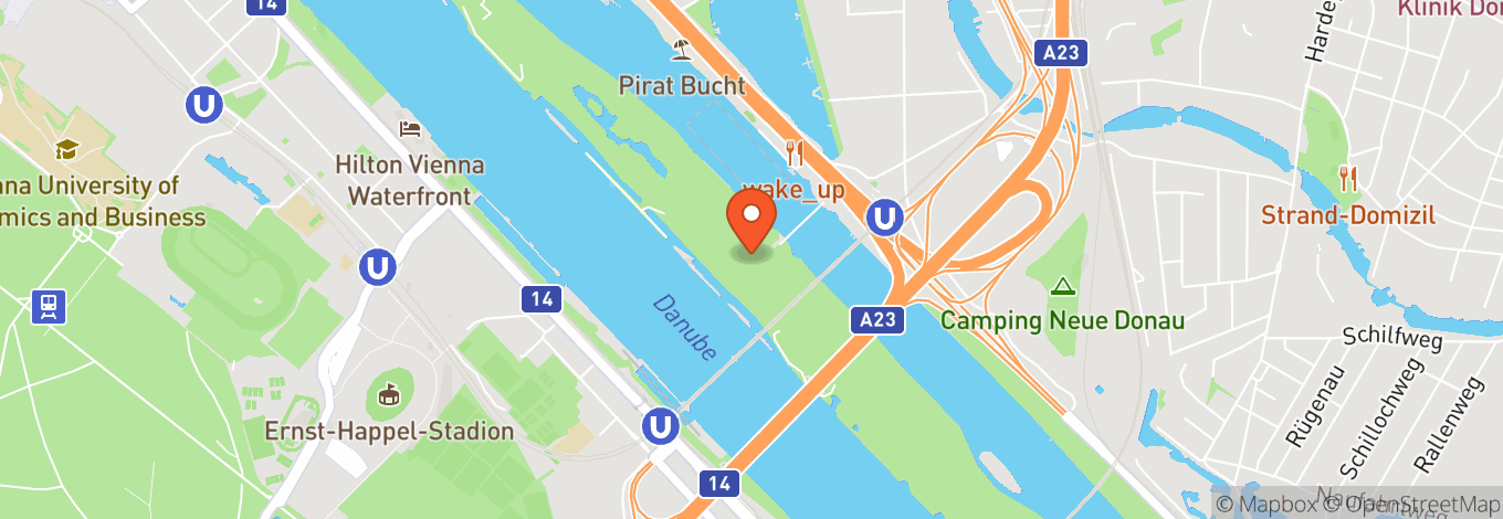 Map of Donauinsel