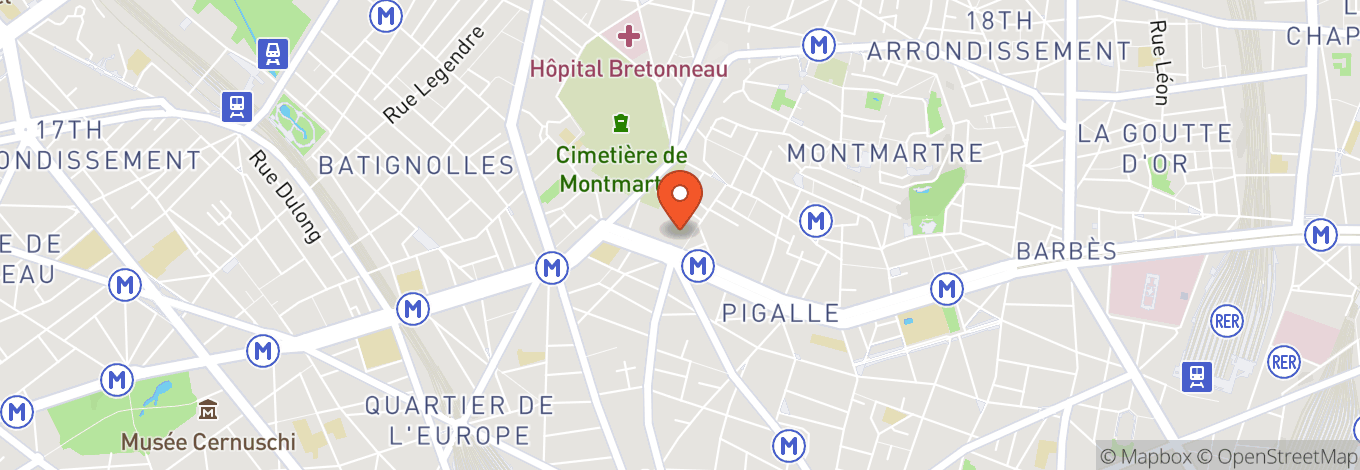 Map of La Machine du Moulin Rouge