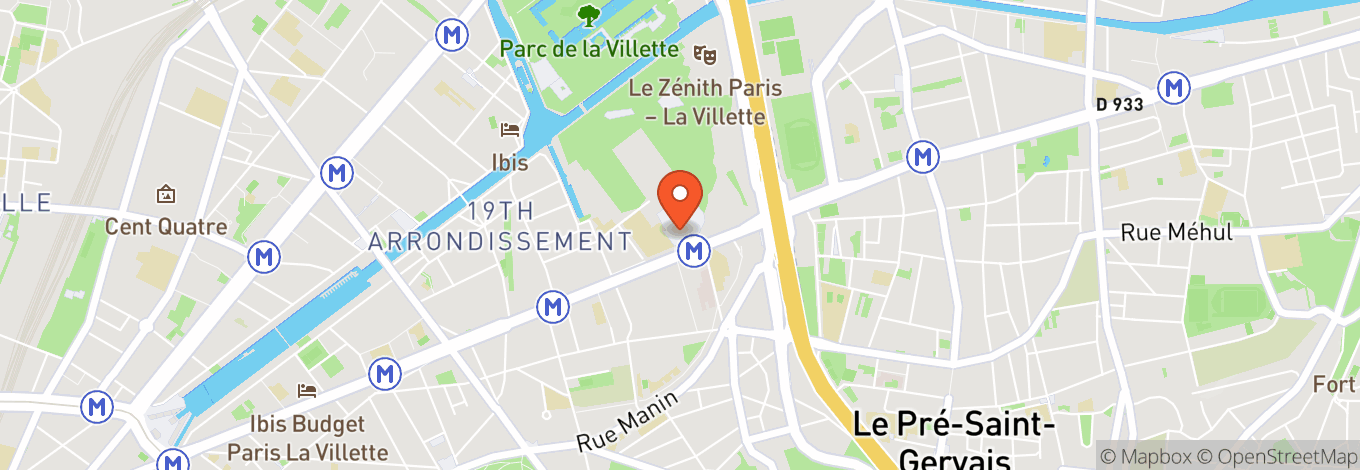 Map of La Grande Halle De La Villette