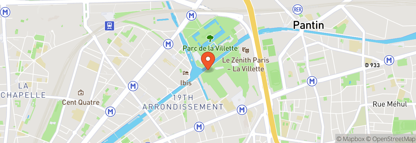 Map of Zenith Paris - La Villette