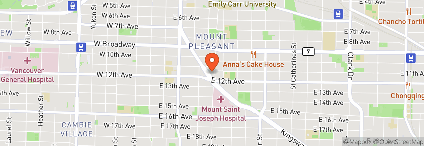 Map of Biltmore Cabaret