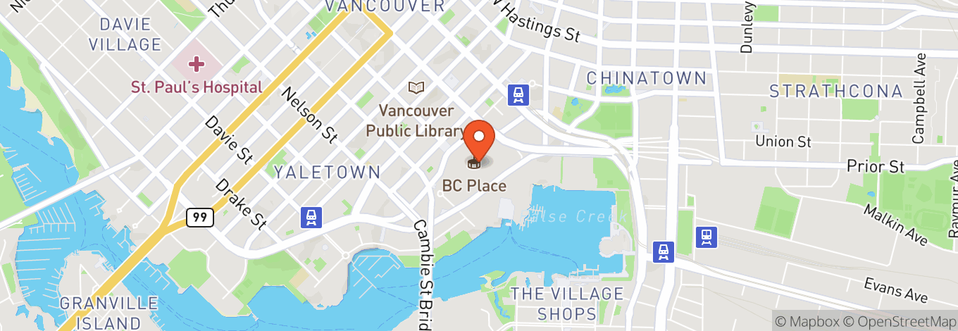 Map of Bc Place