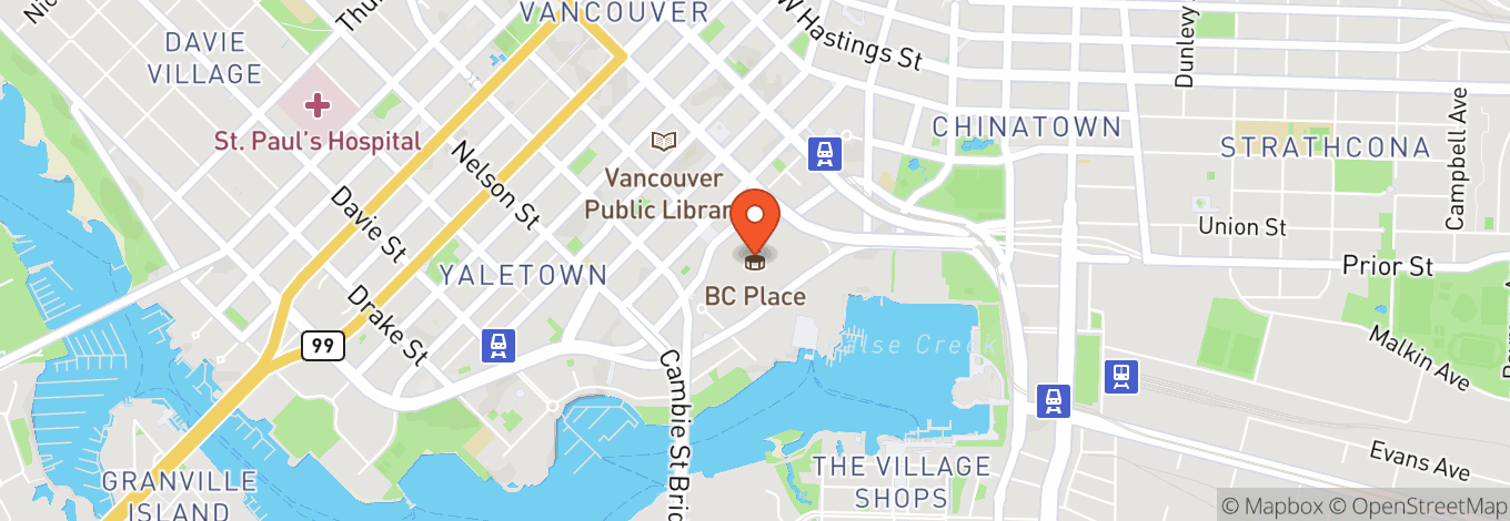 Map of Bc Place