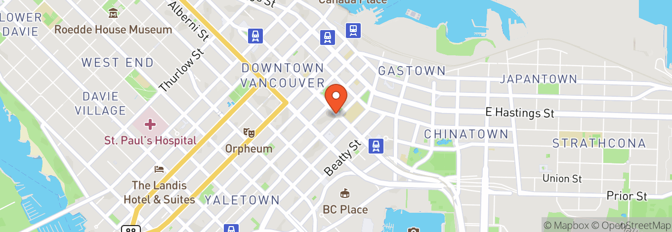 Map of Vancouver Playhouse