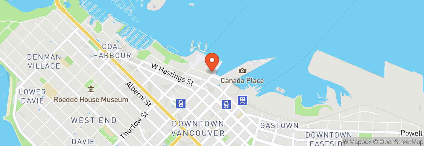 Map of Vancouver Convention Centre