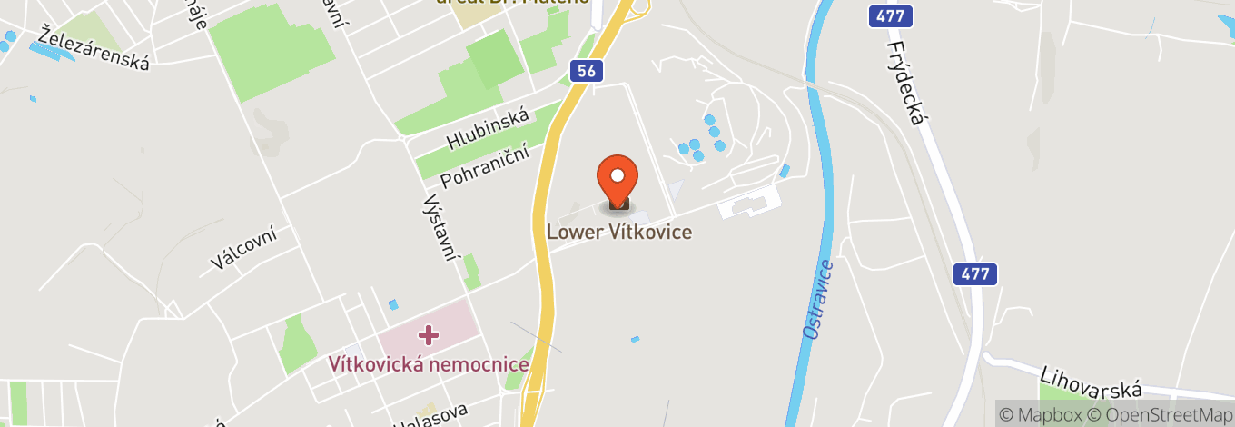Map of Dolni Vitkovice