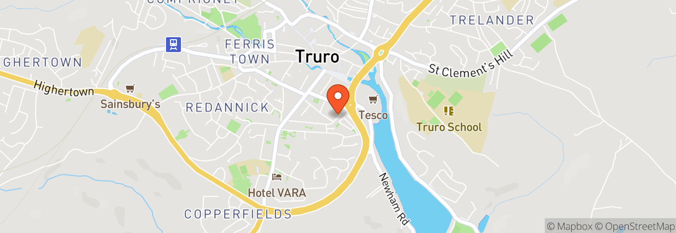 Map of Truro Cathedral