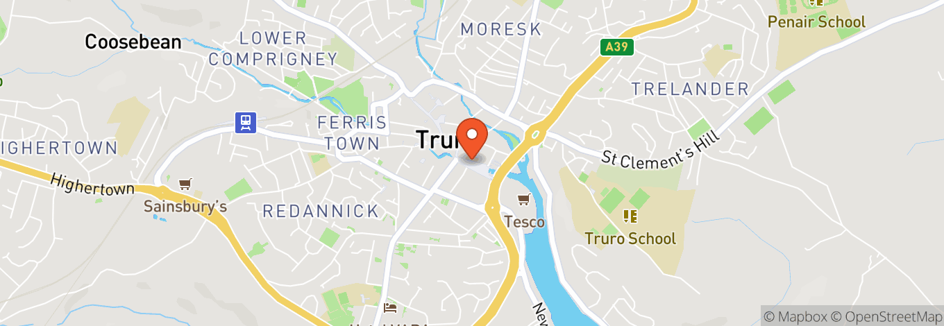 Map of Truro Hall For Cornwall
