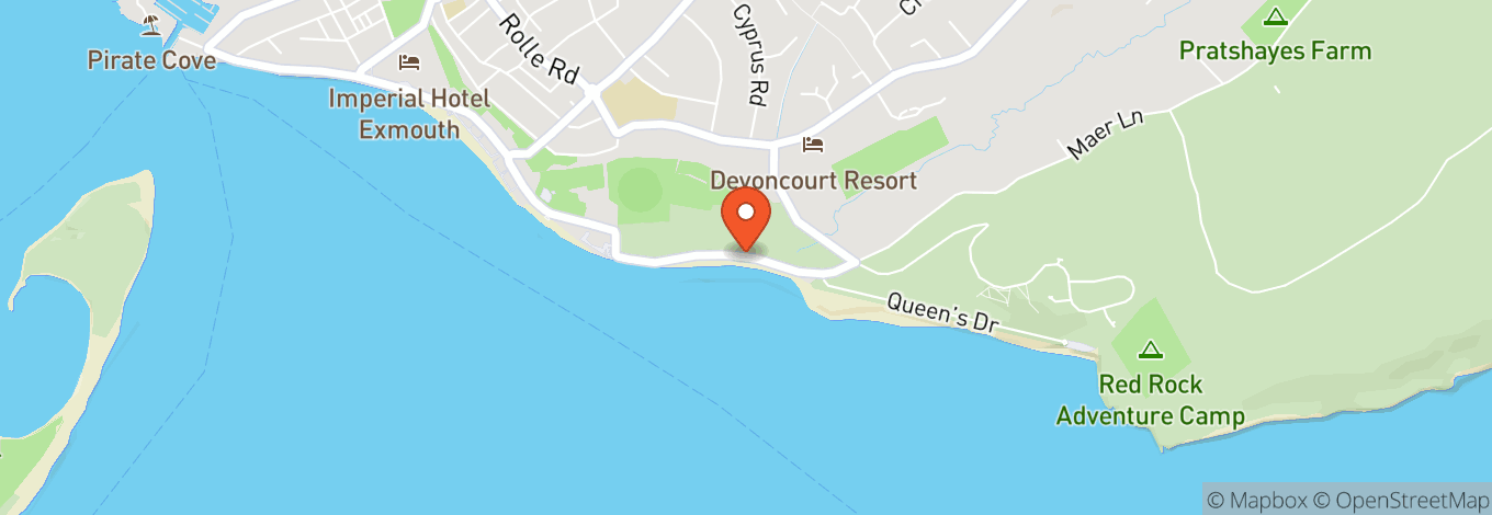 Map of Exmouth Beach