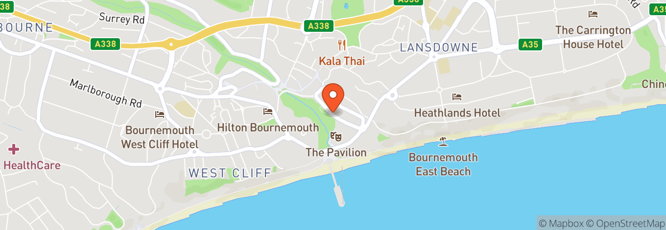 Map of Bournemouth Pavilion