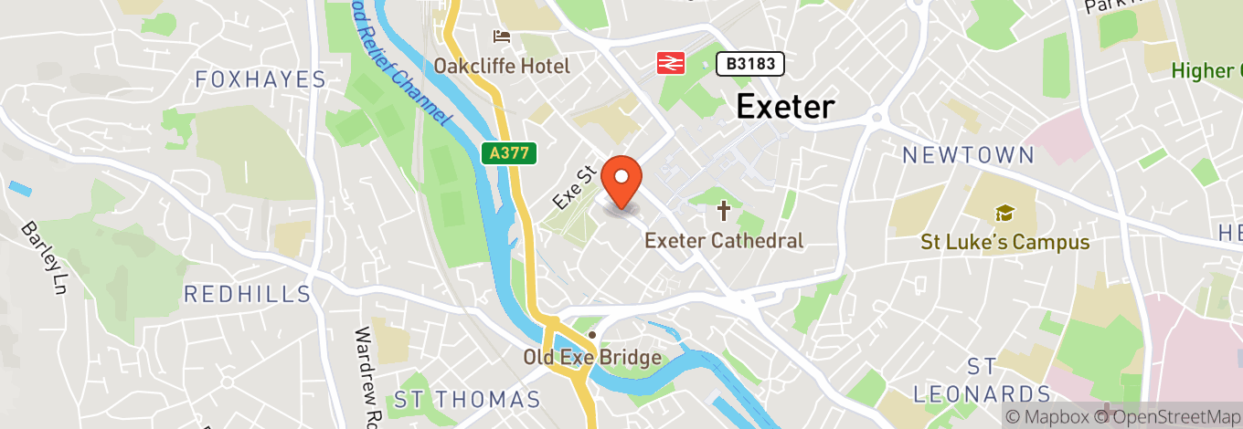 Map of Core Exeter