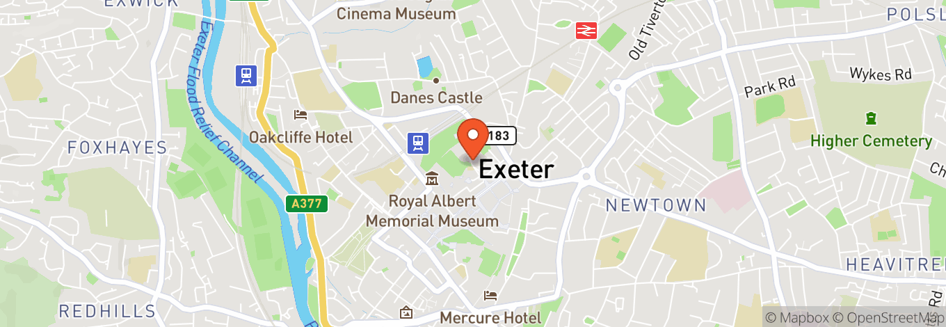 Map of Exeter Castle