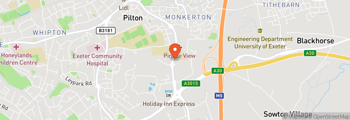 Map of Holiday Inn Express Exeter M5, JCT. 29, an IHG Hotel