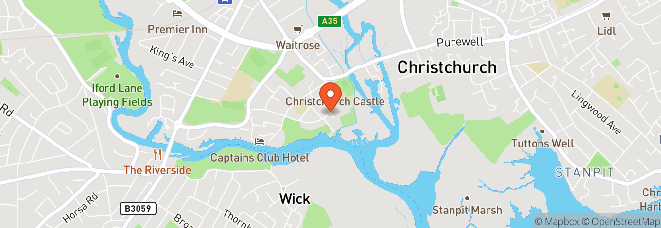 Map of Christchurch Priory