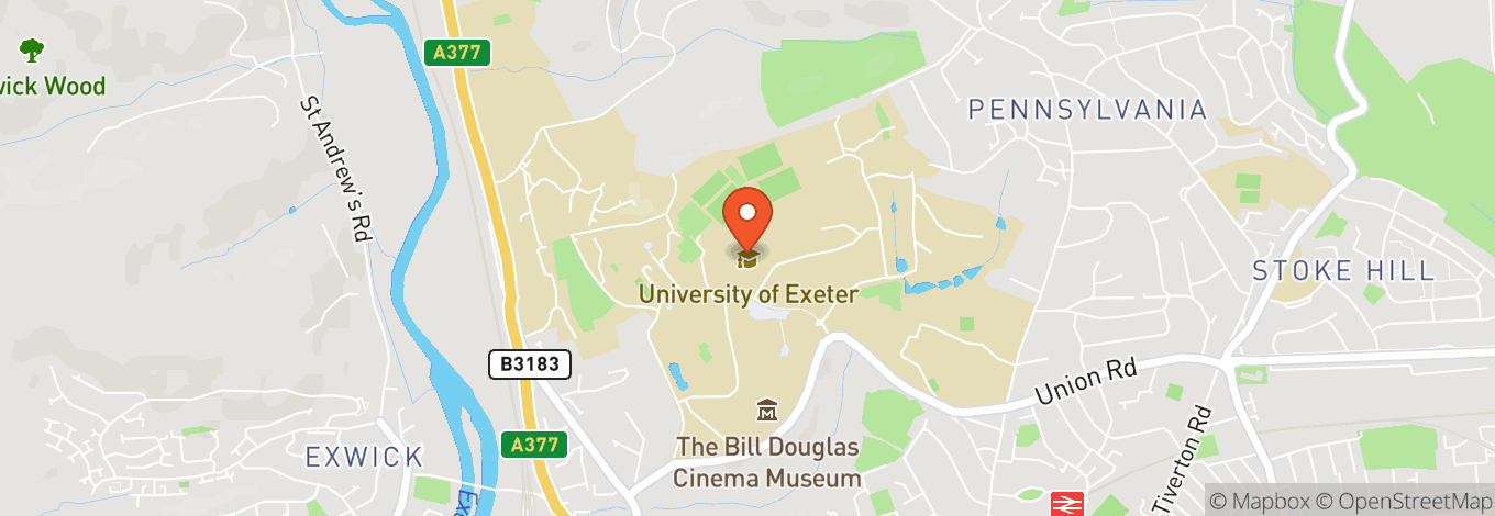 Map of Exeter Great Hall