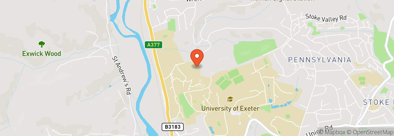 Map of Exeter Northcott Theatre