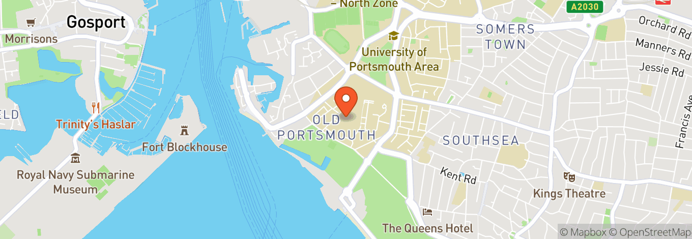 Map of Portsmouth Cathedral