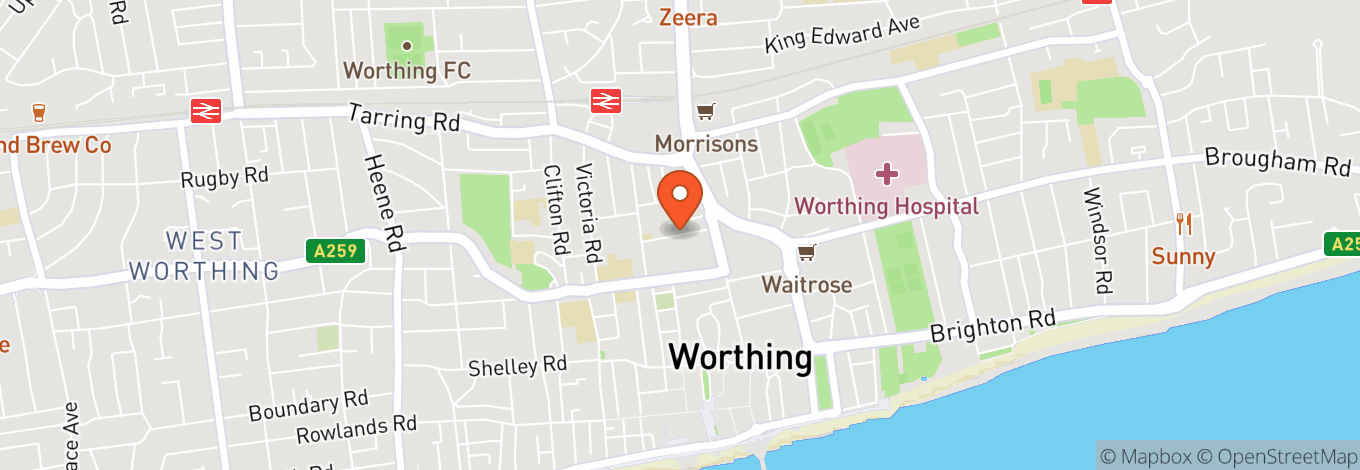 Map of Worthing Assembly Hall