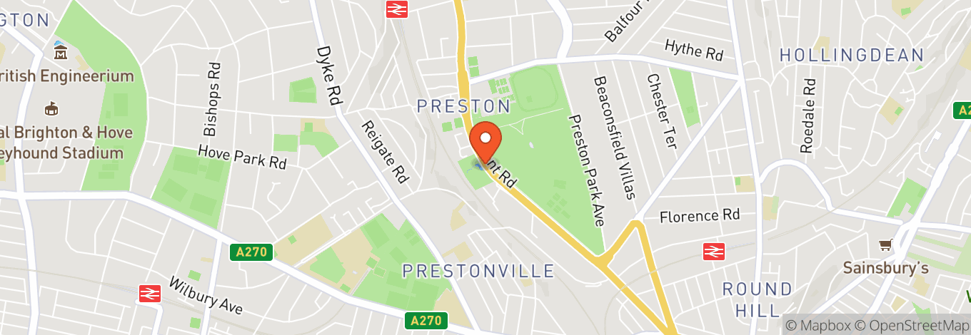 Map of Brighton Open Air Theatre