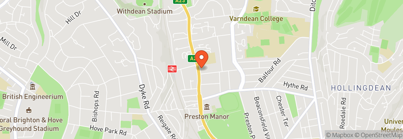 Map of Preston Park Hotel Brighton