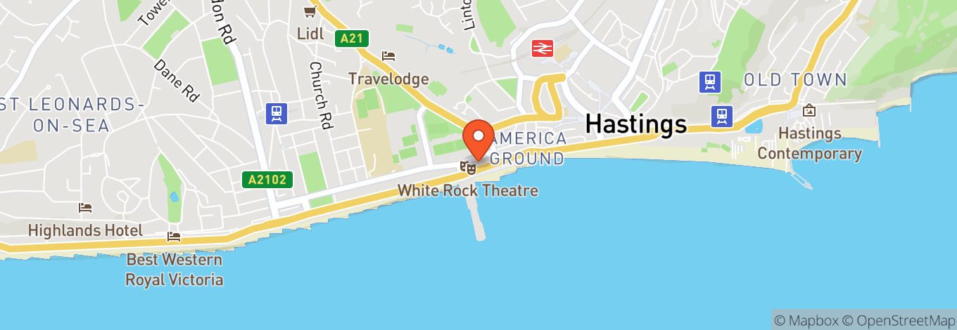 Map of Hastings Pier