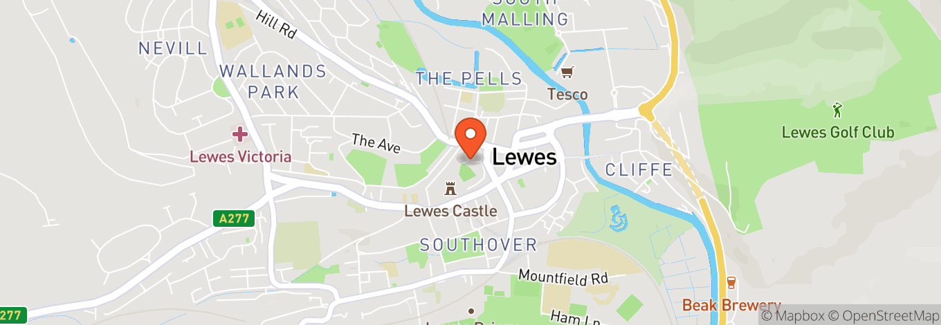 Map of Lewes Sports Club