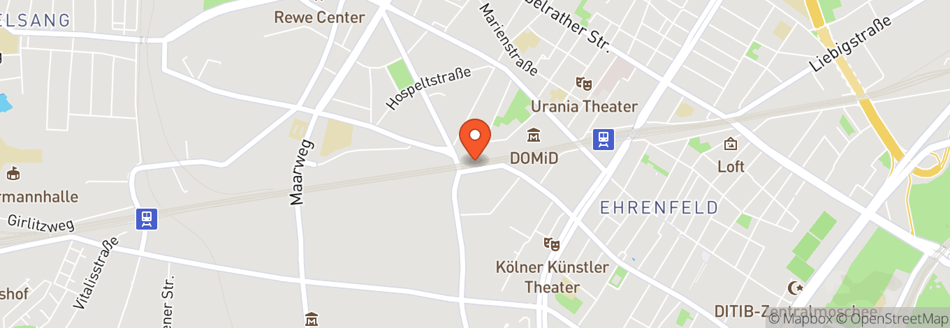 Map of Club Bahnhof Ehrenfeld