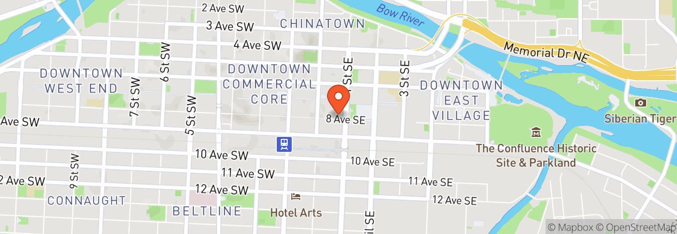 Map of Calgary Telus Convention Centre