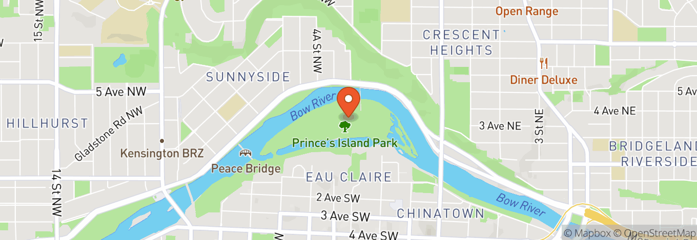 Map of Prince's Island Park