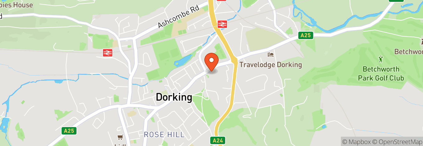 Map of Dorking Halls