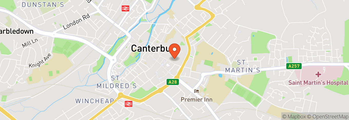 Map of Canterbury Cathedral