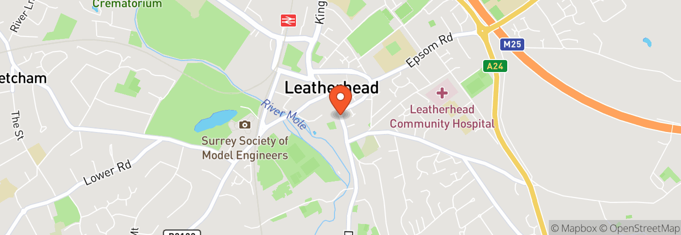 Map of The Leatherhead Theatre