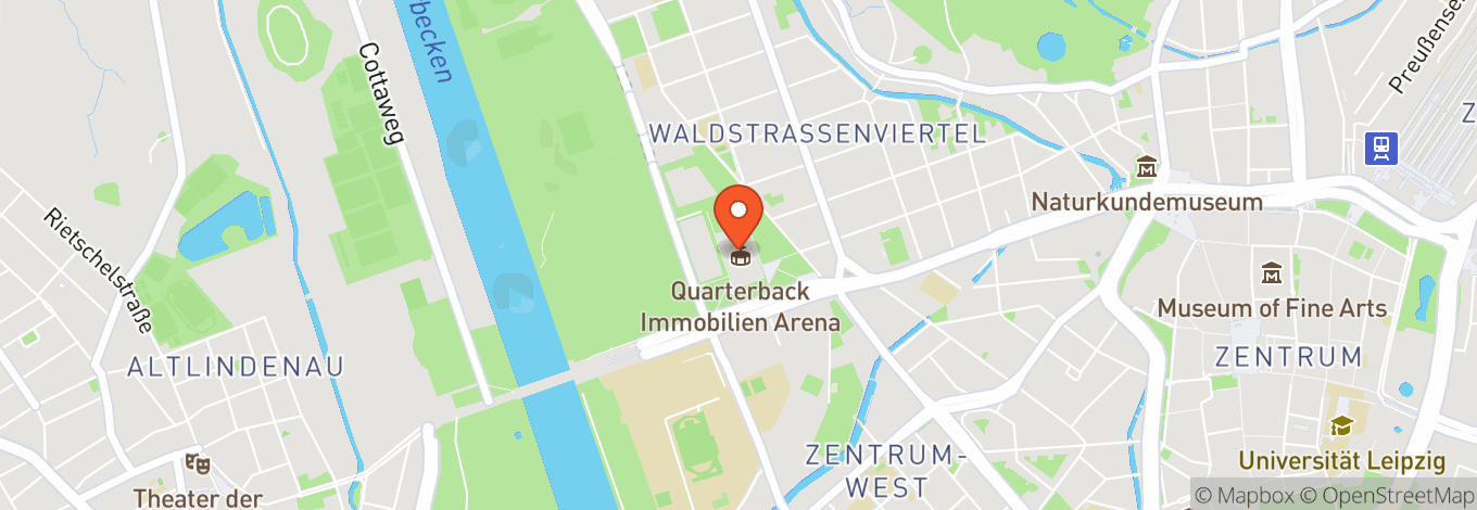 Map of Quarterback Immobilien Arena