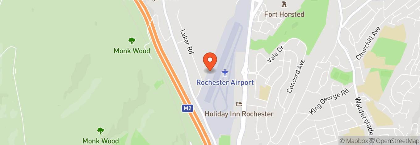 Map of Rochester Airport