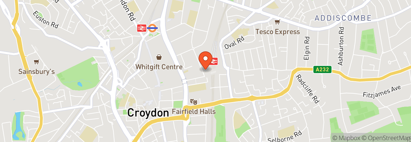 Map of Boxpark Croydon