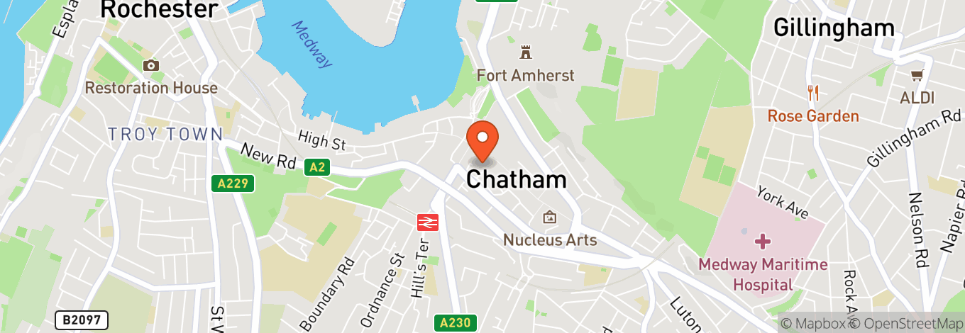 Map of The Central Theatre - Chatham